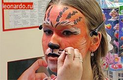 Новогодний аквагрим – Тигрица!